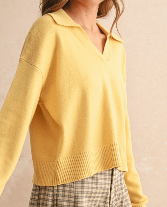 Golden Coast Collared Knit Sweater by 75