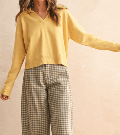 Golden Coast Collared Knit Sweater by 75