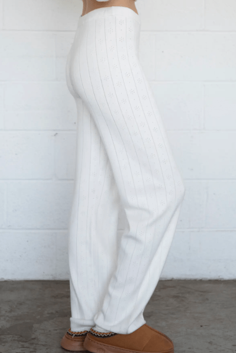 Cloud Drift Pointelle Knit Pants by 75