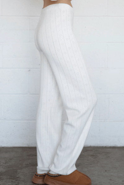 Cloud Drift Pointelle Knit Pants by 75