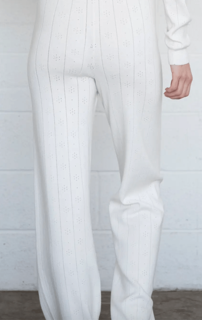Cloud Drift Pointelle Knit Pants by 75
