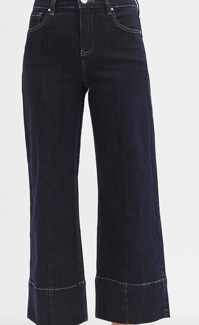 Midnight Crop Wide-Leg Jeans