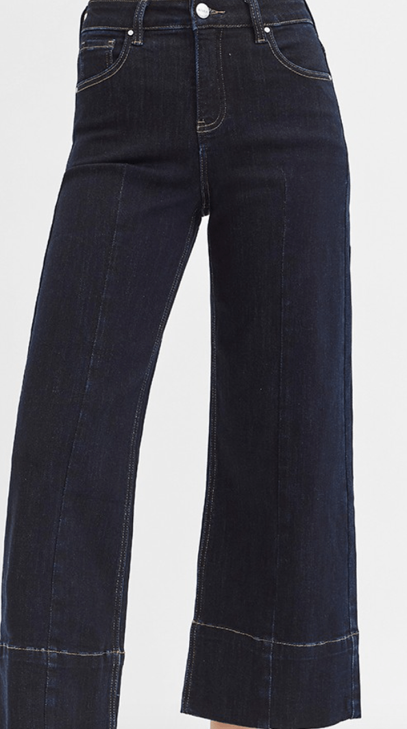 Midnight Crop Wide-Leg Jeans
