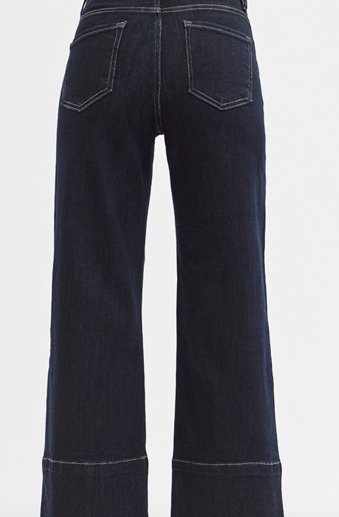Midnight Crop Wide-Leg Jeans