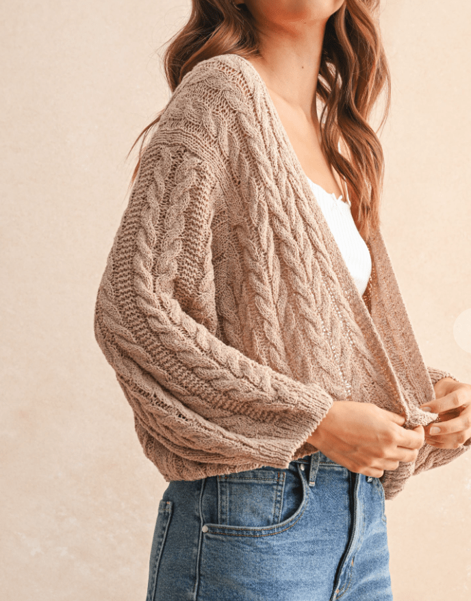 Light Weight Cable Knitted Cardigan by 75