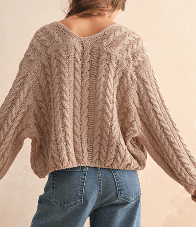 Light Weight Cable Knitted Cardigan by 75