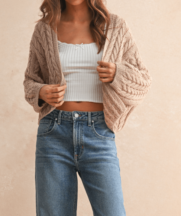 Light Weight Cable Knitted Cardigan by 75