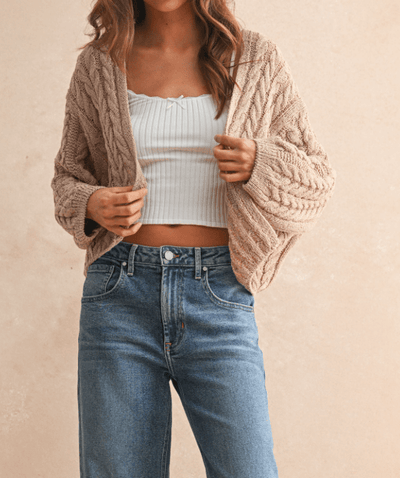 Light Weight Cable Knitted Cardigan by 75