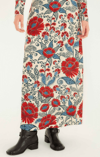 Sand Francesca Lenzing® Ecovero® Viscose Maxi Skirt by Farm Rio