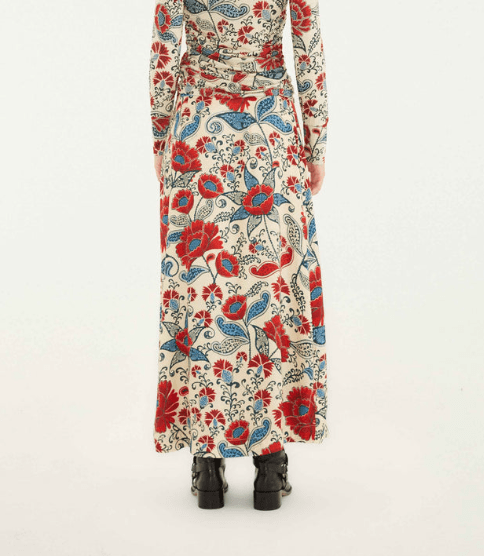 Sand Francesca Lenzing® Ecovero® Viscose Maxi Skirt by Farm Rio