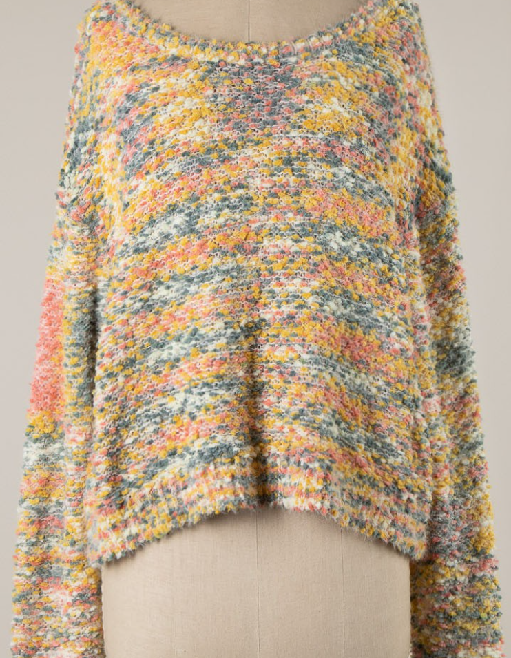 Sunset Popcorn Knit Sweater by 75