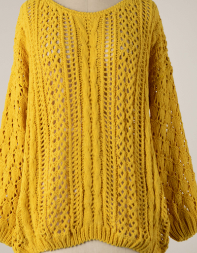 Golden Hour Chenille Cable Sweater by 75