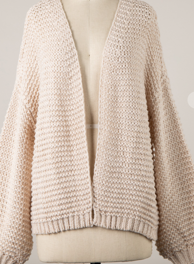 Coastal Cozy Waffle Knit Cardigan by 75