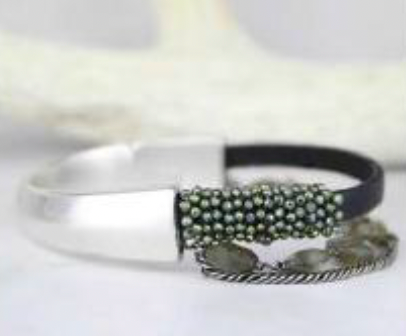 Labradorite Coastline Layered Cuff by Martell Studios