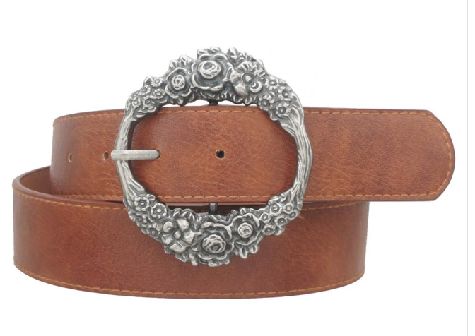 Florette Oval Buckle Belt by 75