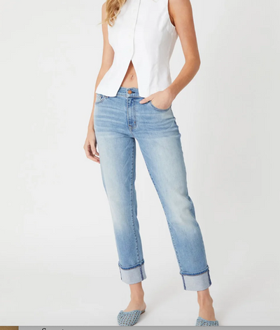 Jessie Wide Cuff Slim Jean by Level 99