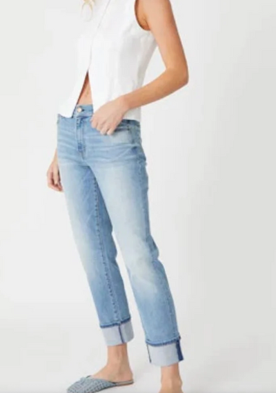Jessie Wide Cuff Slim Jean by Level 99