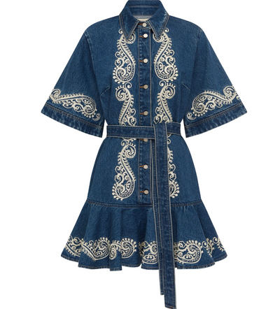 Jacones Denim Mini Dress by Alemais