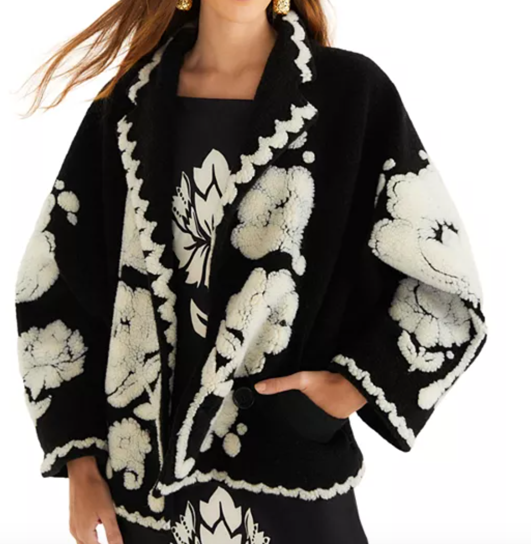 Floral Arabesque Fleece Coat by FARM RIO
