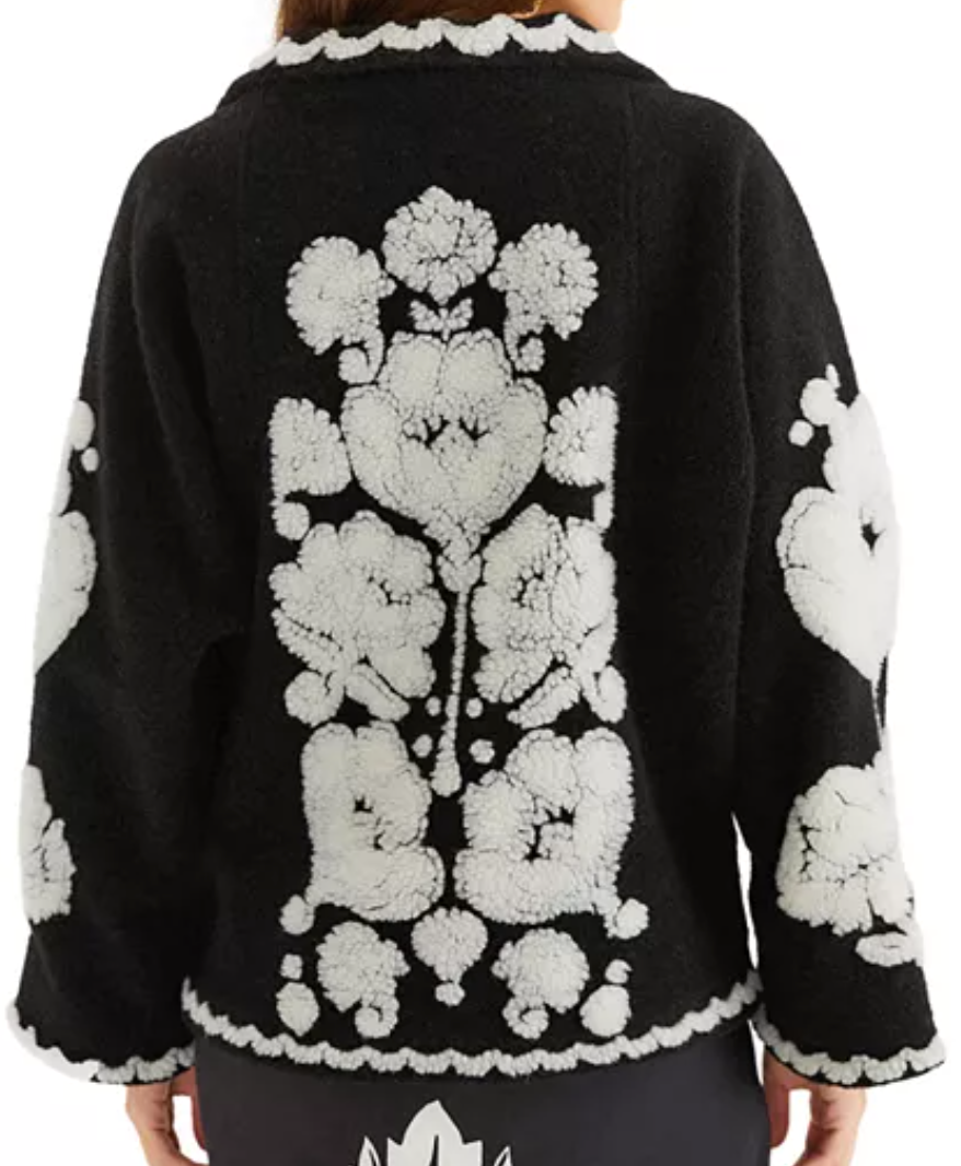 Floral Arabesque Fleece Coat by FARM RIO