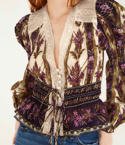 Embroidered Tapestry Sand Long Sleeve by FARM RIO