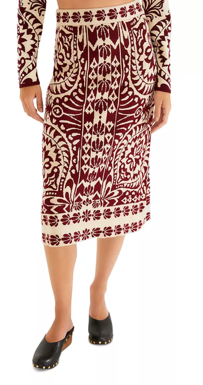 Pineapple Love Knit Midi Skirt by FARM RIO