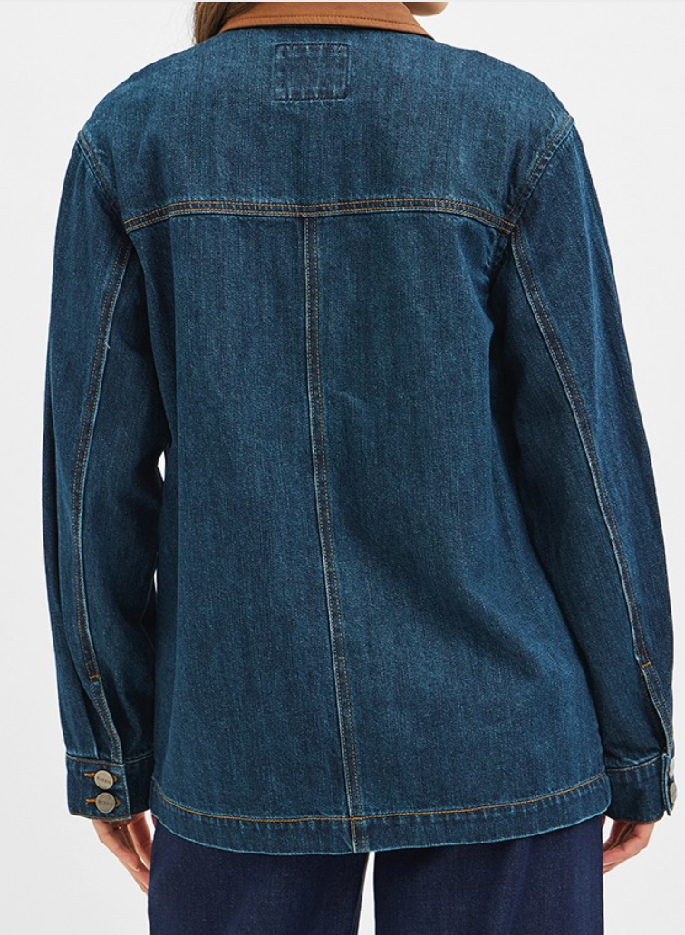 The Coastline Contrast Denim Jacket by 75