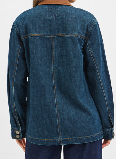 The Coastline Contrast Denim Jacket by 75