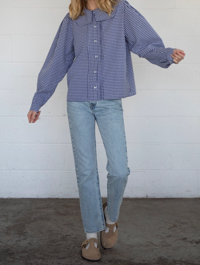 Sweet Escape Gingham Blouse by 75