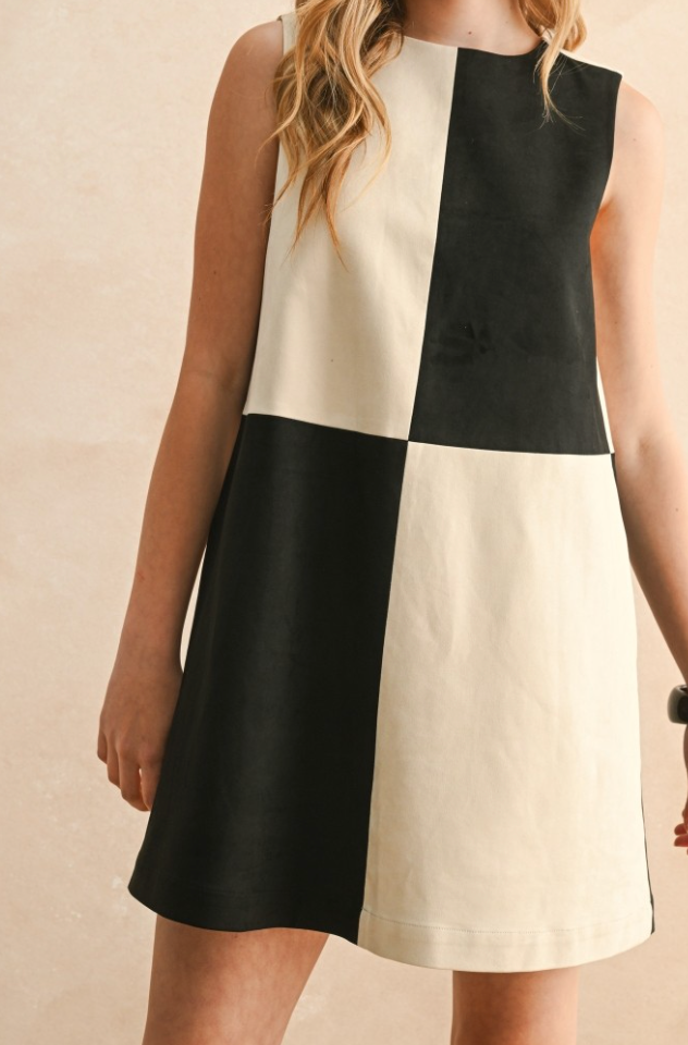 Retro Mood Suede Shift Dress by 75