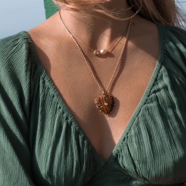 Isla Gold Bead Necklace  by Thatch