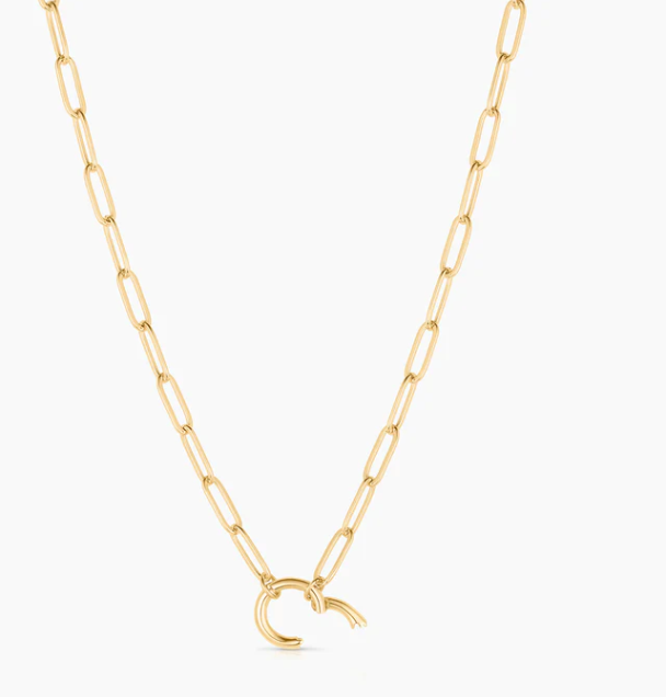 Finn Paperclip Charm Necklace by Thatch