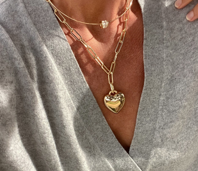 Aurelie Puffy Heart Clip by Thatch