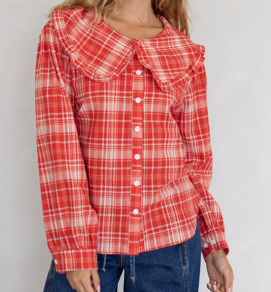 Ruby Picnic Plaid Blouse by 75