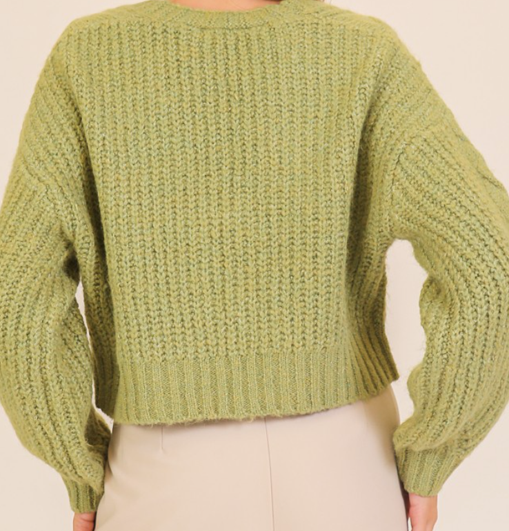 Avocado Mornings Tie-Front Cardigan by 75