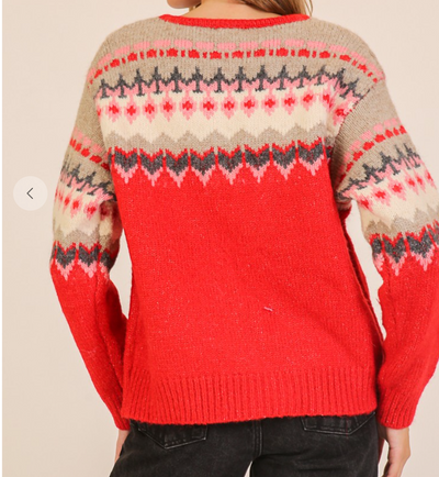 Peppermint Peaks Tie-Front Cardigan by 75