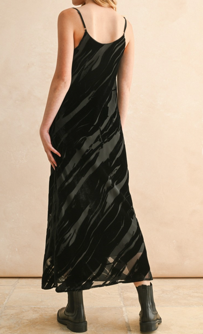 Velvet Wave Maxi Slip Dress by 75