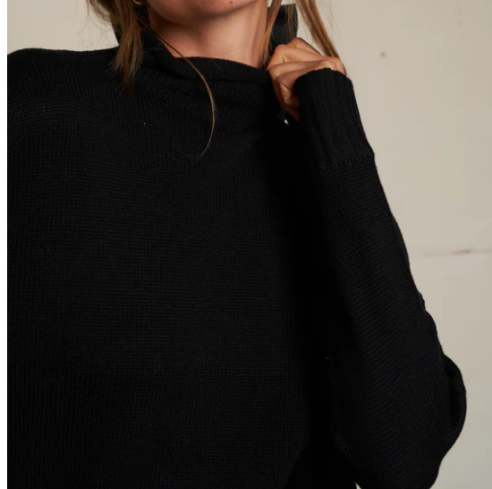 Nova Cotton Cashmere Mock Neck Sweater by Perfect White Tee