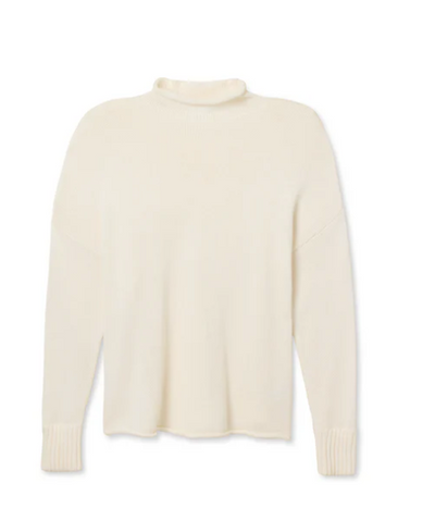 Nova Cotton Cashmere Mock Neck Sweater by Perfect White Tee