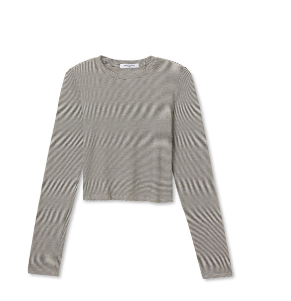Jamie:Recycled Cotton Long Sleeve Crew Neck BY PERFECT WHITE TEE
