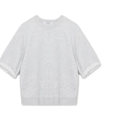 Rebecca Cotton Short Sleeve Sweatshirt by Perfect White Tee