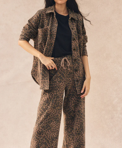 Hunter Leopard Knit Pant by Z Supply