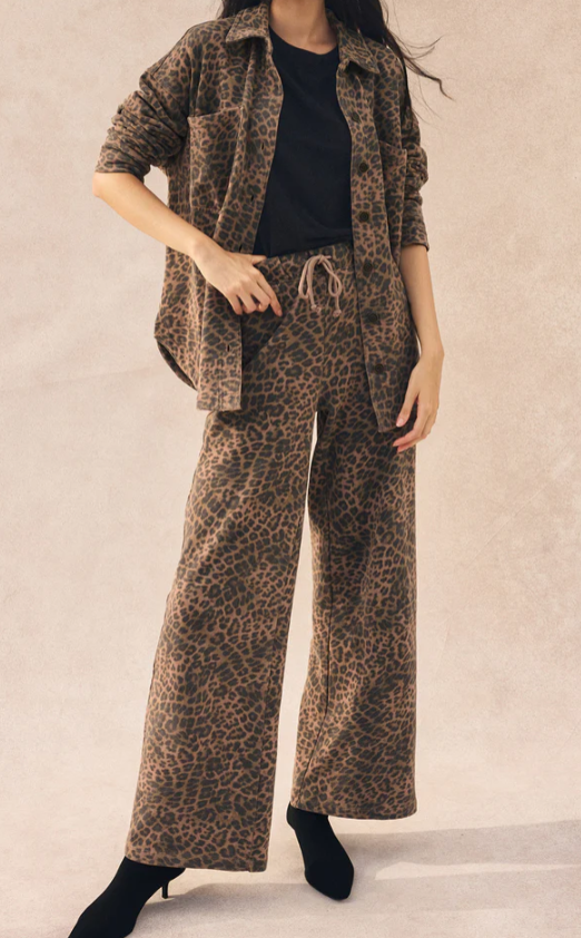 Hunter Leopard Knit Pant by Z Supply