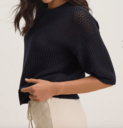 Vienna Cashmere Mesh Sweater by VELVET BY GRAHAM AND SPENCER