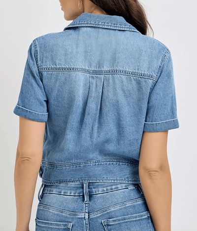 The Cali Cool Cropped Denim Shirt by 75