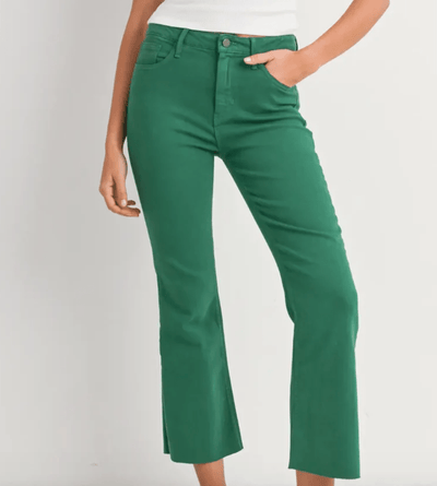 High Rise Tonal Crop Flare Denim by 75