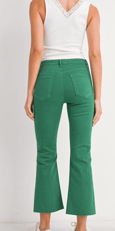 High Rise Tonal Crop Flare Denim by 75