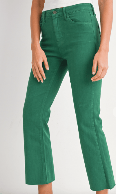 High Rise Tonal Crop Flare Denim by 75