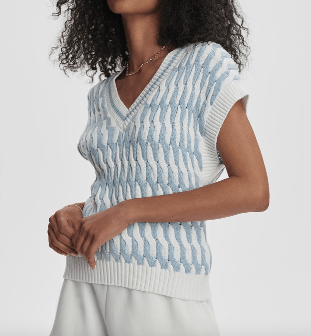 Alfie Cable Knit Vest BY VARLEY