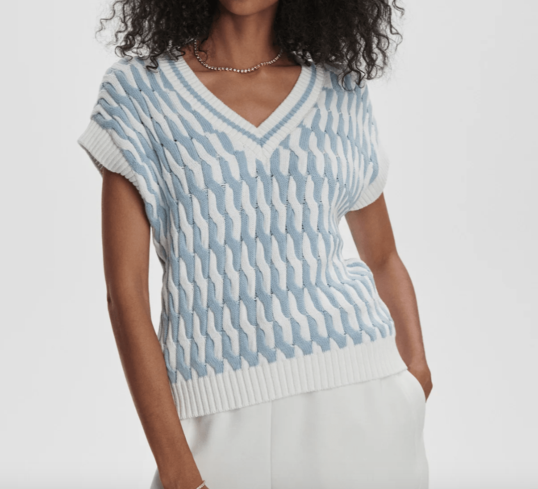 Alfie Cable Knit Vest BY VARLEY